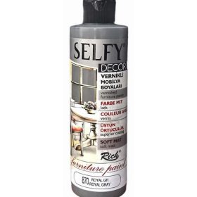 Rich Selfy Decor Vernikli Boya 870 ROYAL GRİ 240cc