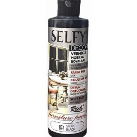 Rich Selfy Decor Vernikli Boya 874 SİYAH 240cc